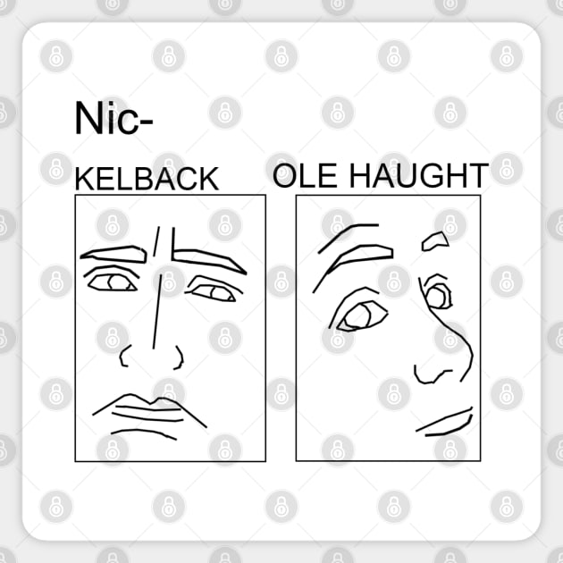 Nickel Haught - Black Sticker by PurgatoryArchaeologicalSurvey